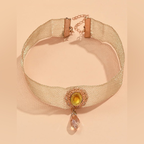 Stone Choker Necklace N1777 - Picture 2 of 7